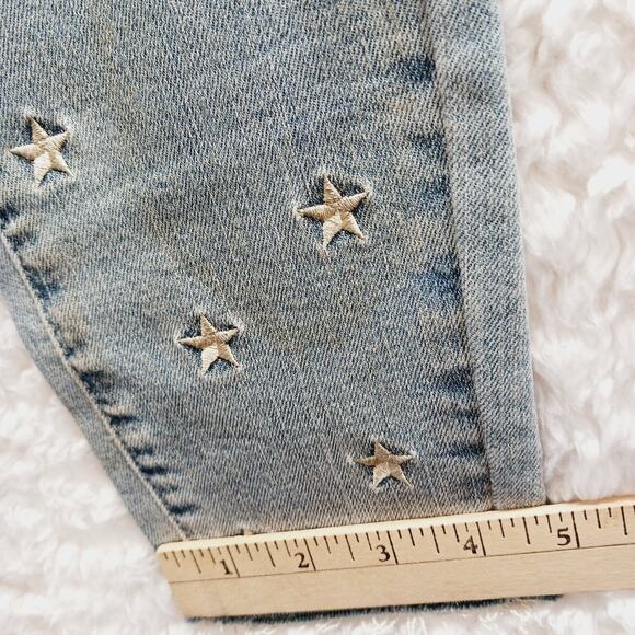 Jeans Women 7/28 High Waist Judy Blue Star Embroidered Light Wash Whimsycore - Picture 10 of 16